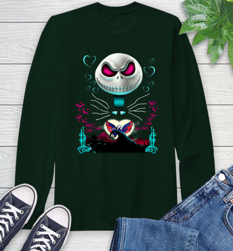 NHL Washington Capitals Jack Skellington Sally The Nightmare Before Christmas Hockey Long Sleeve T-Shirt 7