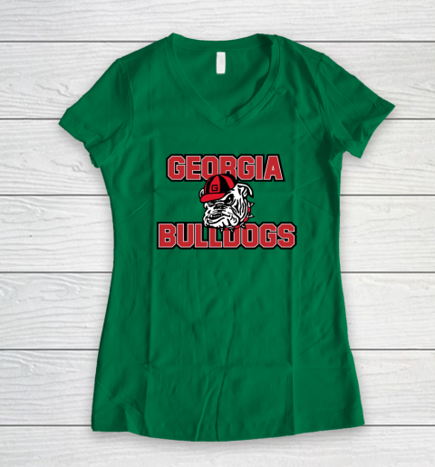 Georgia Bulldogs Uga National Championship Women's V-Neck T-Shirt 9