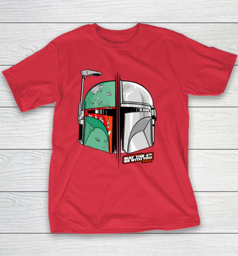 Star Wars Mando and Boba Fett May the 4th Be With You Youth T-Shirt 7