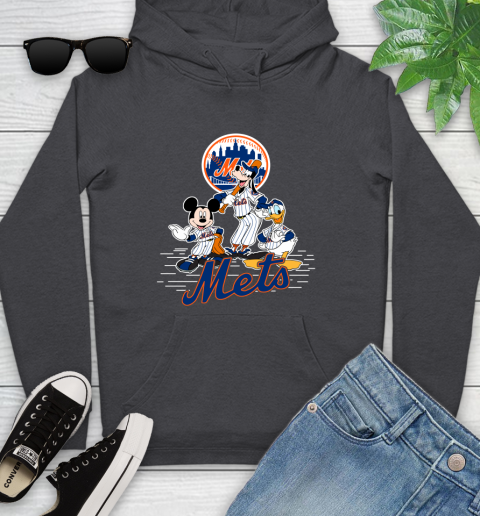 MLB New York Mets Mickey Mouse Donald Duck Goofy Baseball T Shirt Youth Hoodie 8
