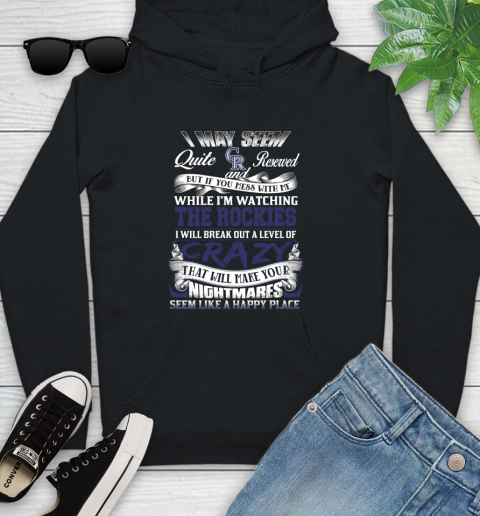 Colorado Rockies MLB Baseball Don't Mess With Me While I'm Watching My Team Youth Hoodie