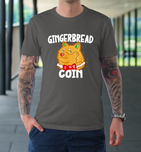 Xmas Dogecoin Crypto Christmas Gingerbread Coin Shiba Inu T-Shirt 6