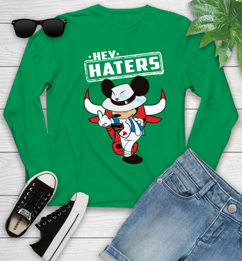 NBA Hey Haters Mickey Basketball Sports Chicago Bulls Youth Long Sleeve 7