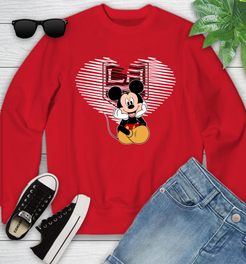 NHL Los Angeles Kings The Heart Mickey Mouse Disney Hockey Youth Sweatshirt 8