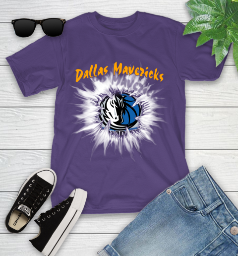 Dallas Mavericks NBA Basketball Rip Sports Youth T-Shirt 3
