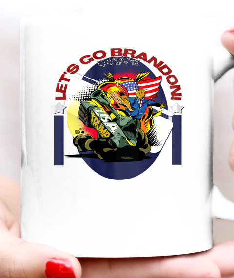 Let's Go Brandon Trump 2024 Pro American Flag Anti Biden Ceramic Mug 11oz