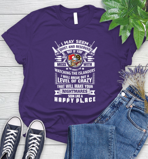 New York Islanders NHL Hockey Don't Mess With Me While I'm Watching My Team Sports Women's T-Shirt 4