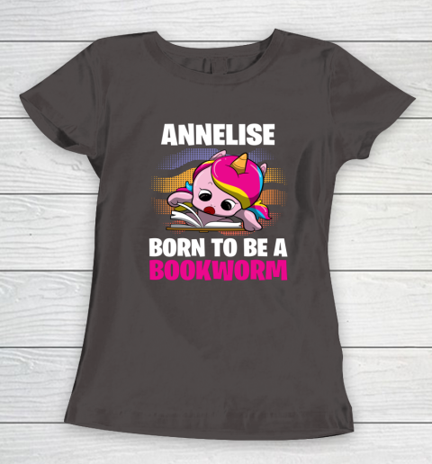 Annelise Born To Be A Bookworm Unicorn Women's T-Shirt 13