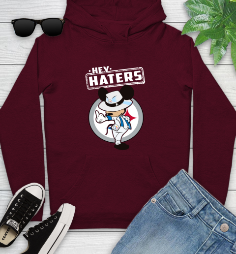 NFL Hey Haters Mickey Football Sports Pittsburgh Steelers Youth Hoodie 7