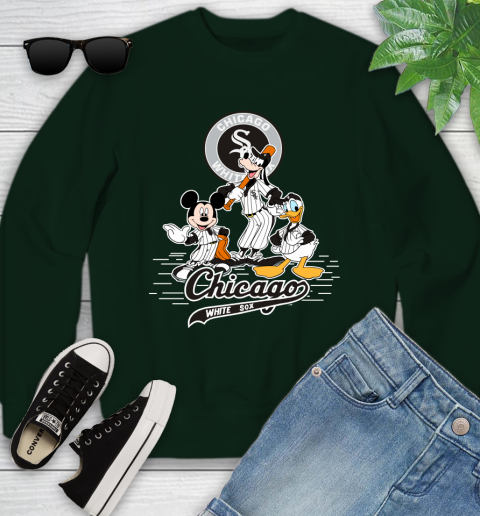 MLB Chicago White Sox Mickey Mouse Donald Duck Goofy Baseball T Shirt Youth Sweatshirt 9