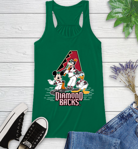 MLB Arizona Diamondbacks Mickey Mouse Donald Duck Goofy Baseball T Shirt Racerback Tank 6