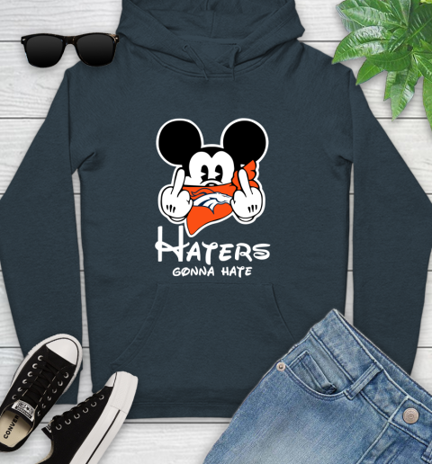 NFL Denver Broncos Haters Gonna Hate Mickey Mouse Disney Football T Shirt Youth Hoodie 10