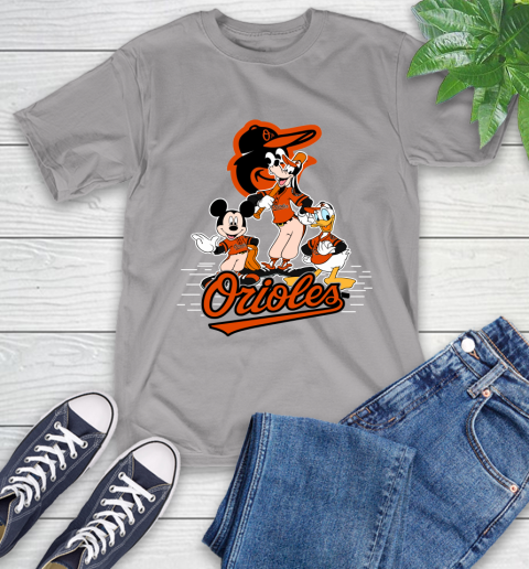 MLB Baltimore Orioles Mickey Mouse Donald Duck Goofy Baseball T Shirt T-Shirt 6