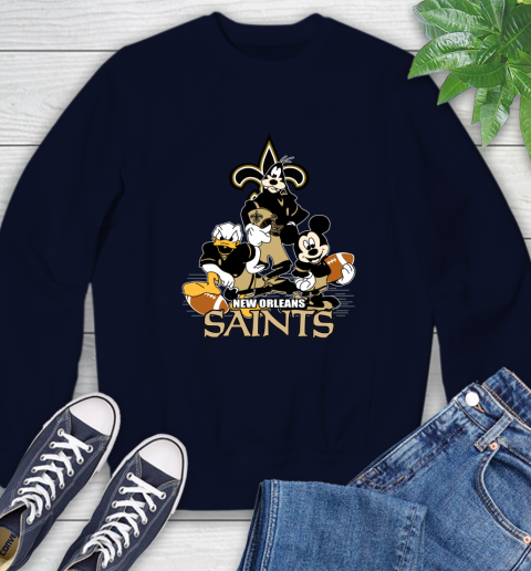 NFL New Orleans Saints Mickey Mouse Donald Duck Goofy Football Shirt Sweatshirt 2