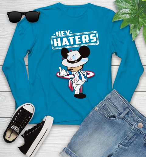 NBA Hey Haters Mickey Basketball Sports Houston Rockets Youth Long Sleeve 8