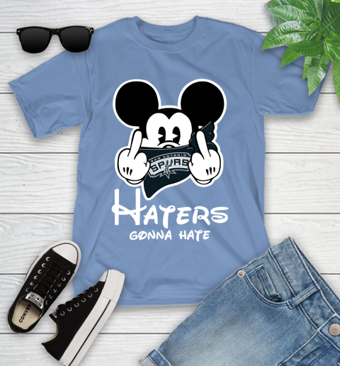 NBA San Antonio Spurs Haters Gonna Hate Mickey Mouse Disney Basketball T Shirt Youth T-Shirt 15