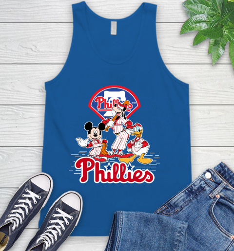 MLB Philadelphia Phillies Mickey Mouse Donald Duck Goofy Baseball T Shirt Tank Top 4