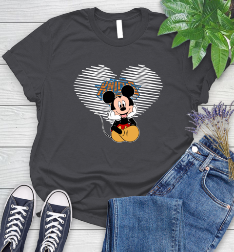 NBA New York Knicks The Heart Mickey Mouse Disney Basketball Women's T-Shirt 8