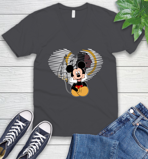 NFL Washington Redskins The Heart Mickey Mouse Disney Football T Shirt_000 V-Neck T-Shirt 4