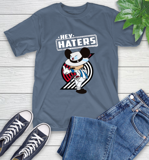 NBA Hey Haters Mickey Basketball Sports Portland Trail Blazers T-Shirt 8