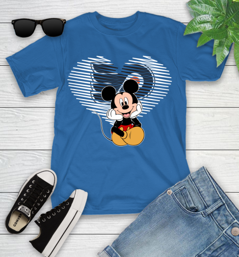 NHL Philadelphia Flyers The Heart Mickey Mouse Disney Hockey Youth T-Shirt 12