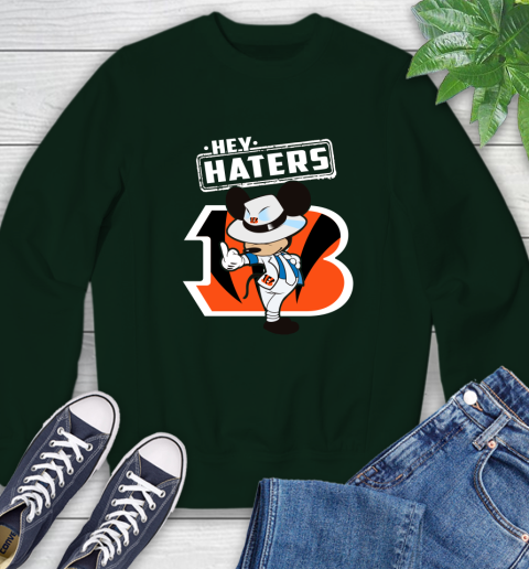 NFL Hey Haters Mickey Football Sports Cincinnati Bengals Sweatshirt 12