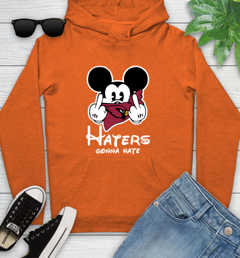 NFL Arizona Cardinals Haters Gonna Hate Mickey Mouse Disney Football T Shirt Youth Hoodie 4