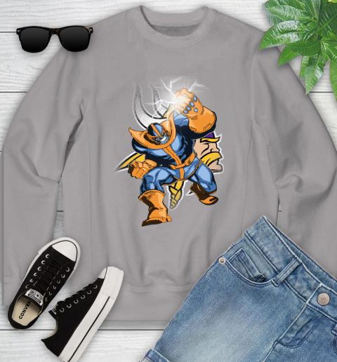 Minnesota Vikings NFL Football Thanos Avengers Infinity War Marvel Youth Sweatshirt 3