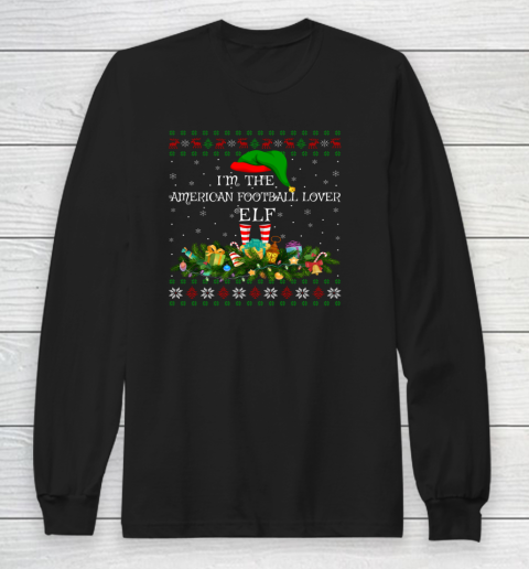 Matching Family Ugly American Football Lover Elf Christmas Long Sleeve T-Shirt