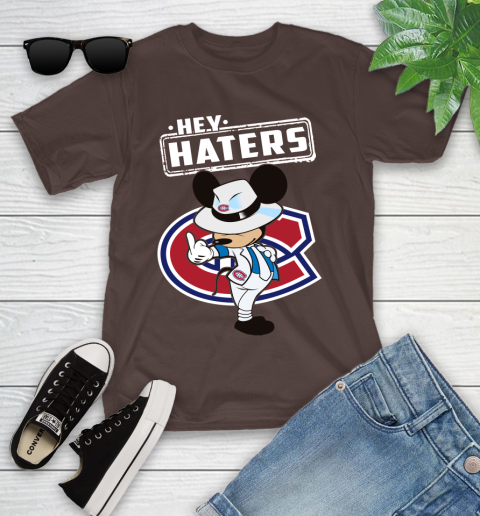 NHL Hey Haters Mickey Hockey Sports Montreal Canadiens Youth T-Shirt 7
