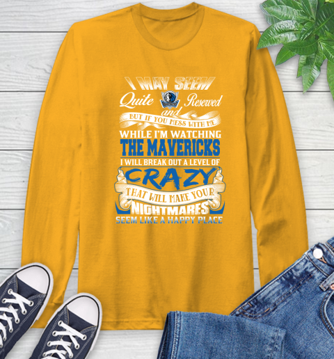 Dallas Mavericks NBA Basketball Don't Mess With Me While I'm Watching My Team Long Sleeve T-Shirt 2