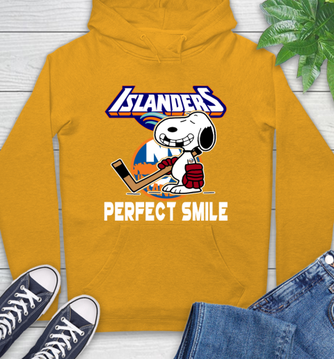 NHL New York Islanders Snoopy Perfect Smile The Peanuts Movie Hockey T Shirt Hoodie 2