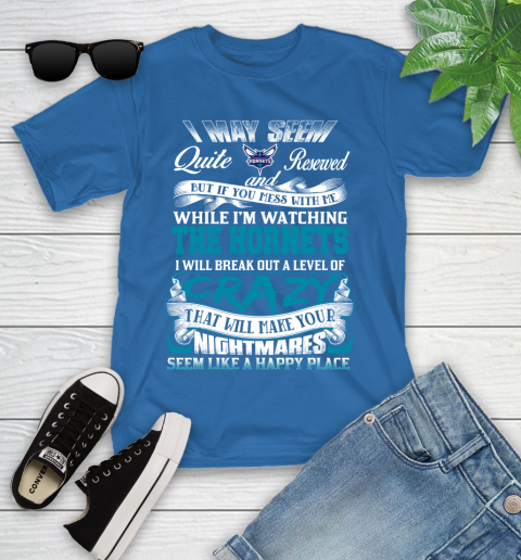 Charlotte Hornets NBA Basketball Don't Mess With Me While I'm Watching My Team Youth T-Shirt 12