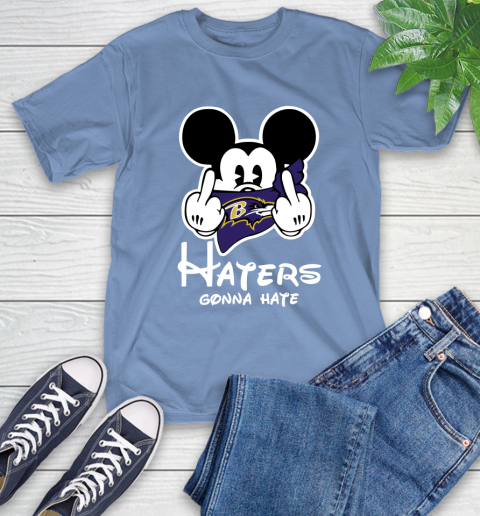 NFL Baltimore Ravens Haters Gonna Hate Mickey Mouse Disney Football T Shirt T-Shirt 12