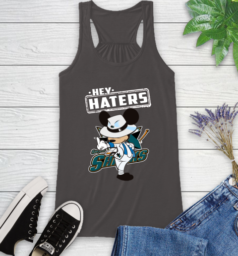 NHL Hey Haters Mickey Hockey Sports San Jose Sharks Racerback Tank 11