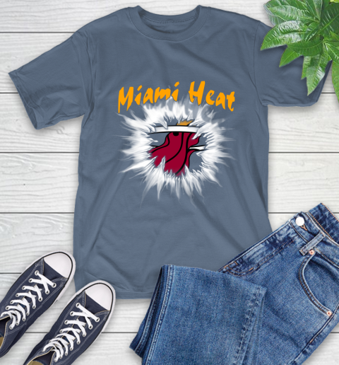 Miami Heat NBA Basketball Rip Sports T-Shirt 8