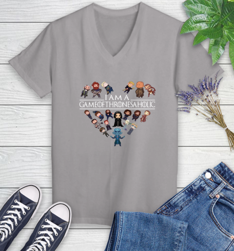 I am a Game Of Thrones A Holic Shirt Women's V-Neck T-Shirt 4