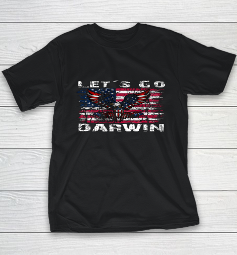 Let's go Darwin America Flag Eagle Youth T-Shirt 1