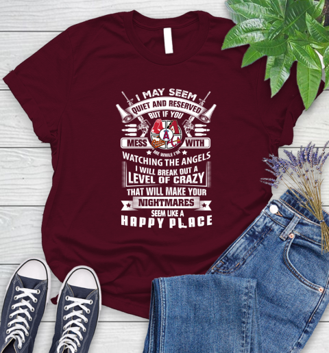 Los Angeles Angels MLB Baseball Don't Mess With Me While I'm Watching My Team Sports Women's T-Shirt 7