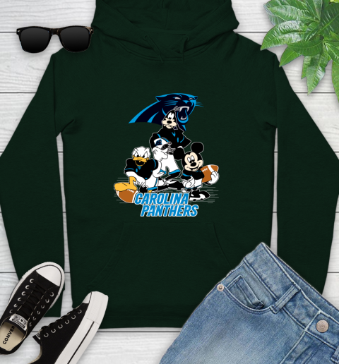 NFL Carolina Panthers Mickey Mouse Donald Duck Goofy Football Shirt Youth Hoodie 14