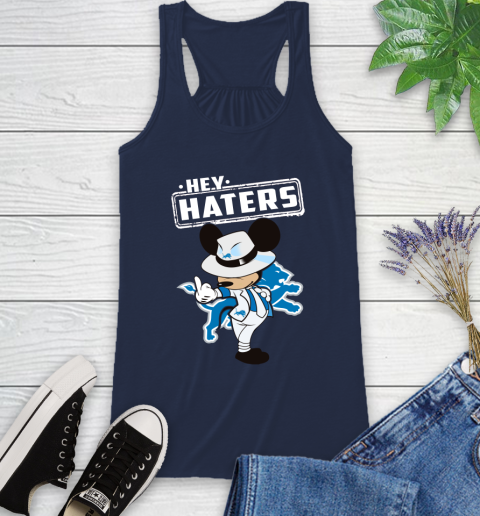 NFL Hey Haters Mickey Football Sports Detroit Lions Racerback Tank 9