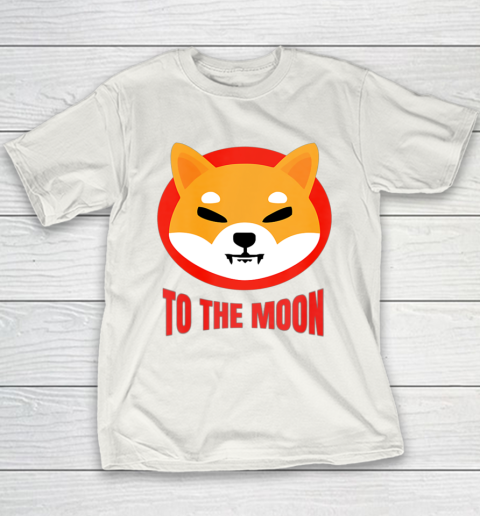 Shiba Inu Logo Shib to the Moon Design Youth T-Shirt