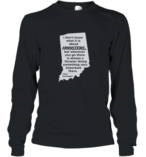 Kurt Vonnegut Indiana Hoosiers (Silver) T shirt Long Sleeve