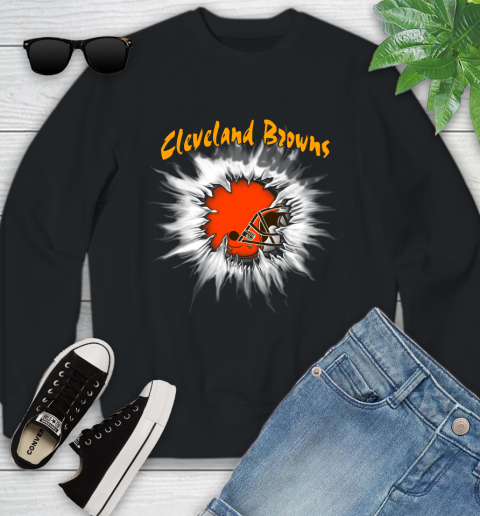 Cleveland Browns NFL Football Adoring Fan Rip Sports Youth Sweatshirt