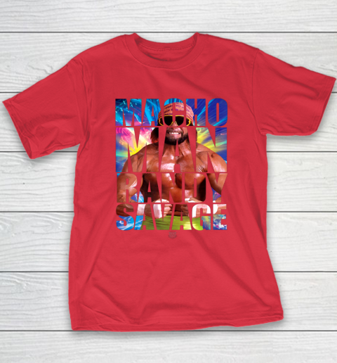 Randy Macho Man Savage WWE Disco Splash Youth T-Shirt 16