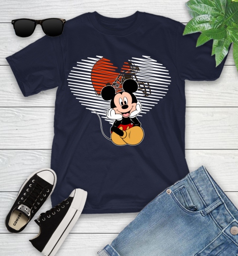 NFL Cleveland Browns The Heart Mickey Mouse Disney Football T Shirt_000 Youth T-Shirt 2