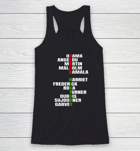 Obama Angelou Inspirational African Black History Month Racerback Tank