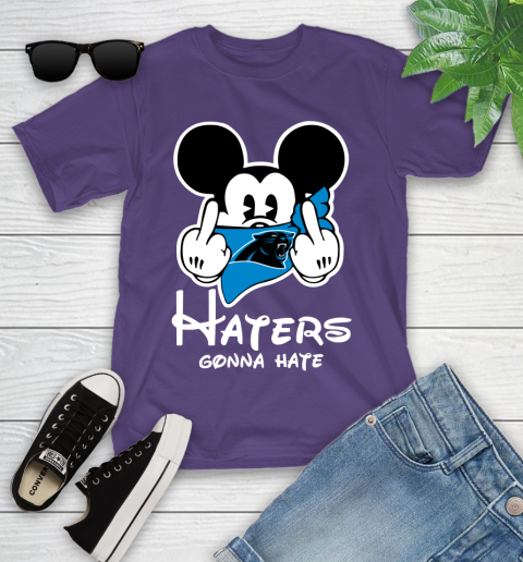 NFL Carolina Panthers Haters Gonna Hate Mickey Mouse Disney Football T Shirt_000 Youth T-Shirt 3