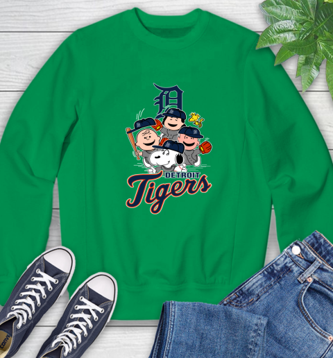 MLB Detroit Tigers Snoopy Charlie Brown Woodstock The Peanuts Movie Baseball T Shirt Sweatshirt 7