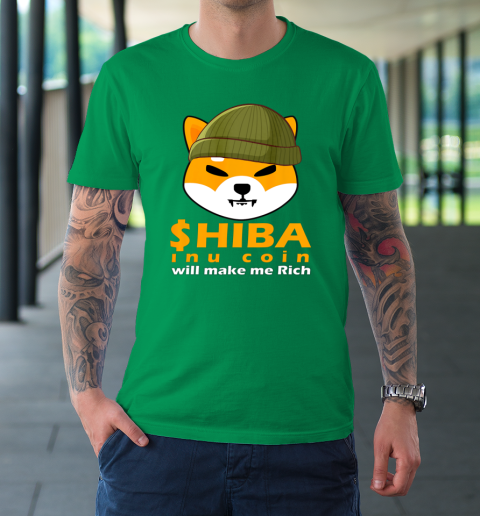 Shiba Will Make Me Rich Vintage Shiba Inu Coin Shiba Army T-Shirt 5